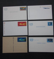 A GROUP OF SIX 1960's UNITED NATIONS UNUSED POSTAL CARDS. ( 02226 ) - Storia Postale