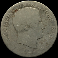 LaZooRo: Italy 2 Lire 1812 V F / VF Napoleon I - Silver - República Cisalpina / República Italiana