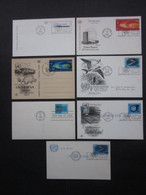 A1960's GROUP OF SEVEN UNITED NATIONS POSTAL CARDS WITH FIRST DAY OF ISSUE POSTMARKS. ( 02228 ) - Briefe U. Dokumente