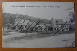 Saint Aubin Epinay Pres Darnétal La Place Du Village Et L'eglise D76 - Other & Unclassified