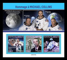 Djibouti 2021 Mih. 4188/90 Space. Astronaut Michael Collins MNH ** - Djibouti (1977-...)