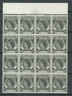 Malaysia / Malacca QEII 1954 Issue ☀ 1c SG 23 Block Of 16 ☀ MNH(**) - Malacca
