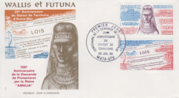 Enveloppe   FDC  1er  Jour     WALLIS  Et  FUTUNA    Centenaire  Demande  De  Protectorat   1986 - FDC