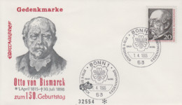 Enveloppe   FDC  1er  Jour  ALLEMAGNE    BISMARCK    1965 - 1961-1970