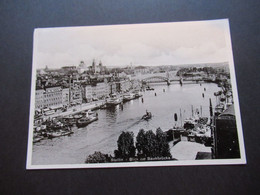 Deutsches Reich Ostgebiet Pommern 1935 Echtfoto AK Stettin Blick Zur Baumbrücke Werbestp. Deutsche Bach - Händel Feier - Pommern