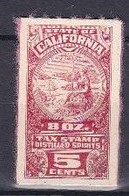 State Of California Tax Stamp Distilled Spirits - Revenues