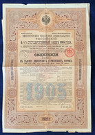 IMPERIAL GOVERNMENT OF RUSSIA State Loan 1905 1000MARK(Russie Russland Staats-Anleihe Obligation Action Stock Share Bond - Autres & Non Classés