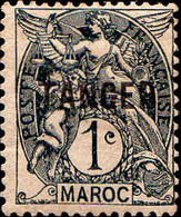 Maroc (Prot.Fr) Poste N* Yv: 80 Mi:1 Type Blanc (Trace De Charnière) - Unused Stamps