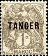 Maroc (Prot.Fr) Poste N* Yv: 80a Mi:1a Type Blanc (sans Gomme) - Unused Stamps