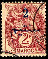 Maroc (Bur.Fr) Poste Obl Yv:26 Mi:26 Type Blanc (Beau Cachet Rond) - Used Stamps