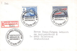 GREENLAND - REGISTERED LETTER 1982 GRONLANDS POSTKONTOR/KOBENHAVN > LICHTENAU/DE Mi #114, 133 / PR122 - Cartas & Documentos