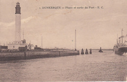 France - Phare - Dunkerque - Phare Et Sortie Du Port - Circulée 16/06/1937 - Faros