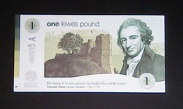 United Kingdom England: 2017 Lewes 1 Pound Unc - 1 Pound