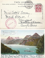 AK  "Vierwaldstättersee Mit Urirotstock"  (datierter Hotelstempel Schweizerhof, Luzern)         1905 - Covers & Documents