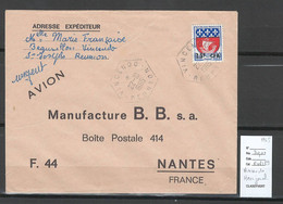 Reunion - Lettre VINCENDO- Hexagonal - 1965 - Lettres & Documents