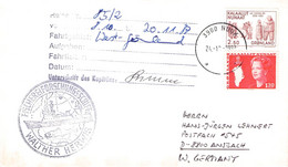 GREENLAND - LETTER 1987 NUUK > ANSBACH/DE Mi #121, 143  / PR 134 - Briefe U. Dokumente