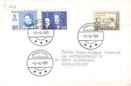 GREENLAND - FDC 1981 KANGATSIAQ > LICHTENAU/DE Mi #122, 125, 114  / PR 136 - Cartas & Documentos