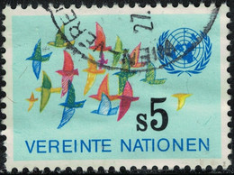 Nations Unies 1979 Oblitéré Used Oiseaux Et Logo ONU Vienne SU - Oblitérés