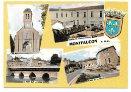 49 - MONTFAUCON - Multi Vues Avec Blason (Robert LOUIS) - N° Lu 3 - 1974 - Montfaucon