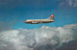 Compagnie Aérienne SWISS AIR LINES Swissair * Avion CONVAIR LINER Convair Liner * Aviation Suisse - 1946-....: Era Moderna