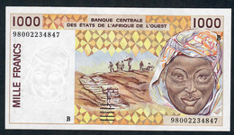 W.A.S. BENIN P211Bi  1000 FRANCS (19)98 1998  XF-AU    NO  P.h. - États D'Afrique De L'Ouest