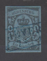 ALLEMAGNE  GERMANY  OLDENBOURG  1858  ARMOIRIES Yvert  N°6  Used  Réf  Q657 F - Oldenburg