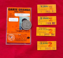 CARTE ORANGE RATP - SNCF -  AVEC 4 COUPONS MENSUELS - 1979/1980 - Europa