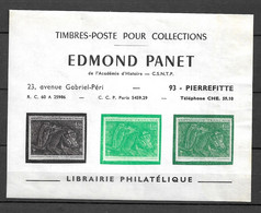 FRANCE Neuf Bloc Feuillet Privé Non Dentelé/Carte De Visite - Unused Stamps