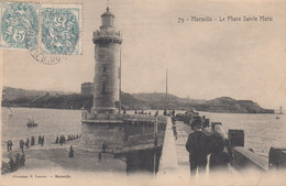 France - Phare - Marseille - Le Phare Sainte Marie - Circulée 04/08/1904 - Vuurtorens