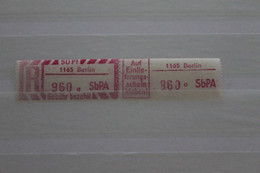 Einschreibe-Gebührenzettel, Einschreibemarken 1968; 2C; A, 1165 Berlin,**Z - Unclassified