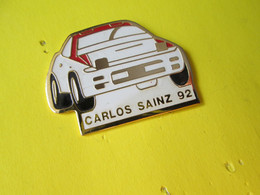 RARE   PIN'S   TOYOTA   CELICA  RALLYE   CARLOS  SAINZ - Toyota