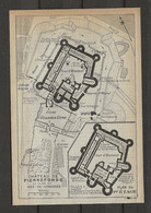 CARTE PLAN 1911 - CHATEAU DE PIERREFONDS OISE - PLANS REZ DE CHAUSSÉE Et 1er ÉTAGE - Cartes Topographiques