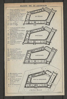 CARTE PLAN 1911 - MUSÉE DE SAINT GERMAIN - REZ De CHAUSSÉE ENTRESOL 1er ÉTAGE 2 ème ÉTAGE PAVILLONS MANSARD - Cartes Topographiques