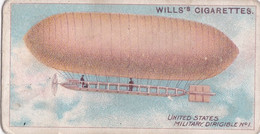 Aviation 1910  -   10 US Military Dirigible  - Wills Cigarette Card - Original  - Antique - Airship - Balloon - Wills