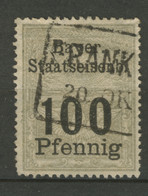 BAYERN - EISENBAHN: 100 Pfennig, O - KOSTENLOSER VERSAND AB 10 EURO - Other & Unclassified