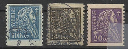 SUEDE 1921 N° 151 * Neuf Avec Charnière + 152 Et 153 Oblitérés - Andere & Zonder Classificatie