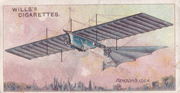 AVIATION 1910  -  25 Hensons Idea 1842  - Wills Cigarette Card - Original  - Antique - Airship - Balloon - Monoplane - Wills