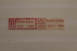 Einschreibe-Gebührenzettel, Einschreibemarken 1968; 2C; F, 131 Bad Freienwalde,**Z - Unclassified