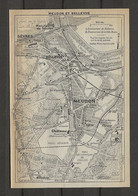 CARTE PLAN 1911 - MEUDON Et BELLEVUE - MANUFACTURE DE SEVRES - PARC AÉROSTATIQUE De CHALAIS - Mapas Topográficas