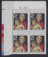 USA  1992  Christmas  (*) Mi.2328  A  (Pl. Nr. 4445) - Plaatnummers