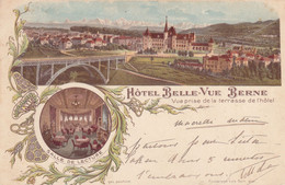 Suisse - Hôtel - Berne - Hôtel Belle Vue - Circulée 26/08/1903 - Litho - Berna