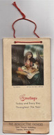 Chromo Calendrier 1955 The Benedictine Fathers Religious Art Calendar (14 Feuilles) Greetings Today And Every Day - Grand Format : 1941-60