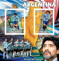 Guinea Bissau 2010, Sport, FIFA World Football Cup 2010, Argentina Team, BF IMPERFORATED - 2010 – South Africa