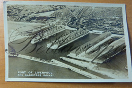 Liverpool. Port Harbor Kaaien. Kaai. Gladstone Docks. RPPC - Liverpool