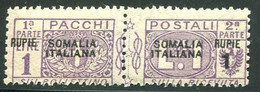 SOMALIA 1923 PACCHI POSTALI 1 R. SU 1 L. SASSONE N.26  * GOMMA ORIGINALE - Somalia