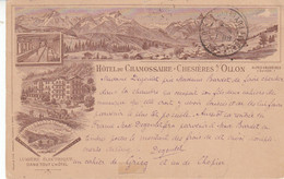 Suisse - Hôtel - Chésières S/Ollon - Hôtel Du Chamossaire - Circulée 31/07/1897 - Litho - Ollon
