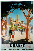 06 - Alpes Maritimes - Grasse - Reproduction D'ancienne Affiche Publicitaire De La Société P.L.M. - Illustrateur Broders - Sonstige & Ohne Zuordnung