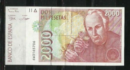 ESPAÑA - BILLETE DE 2000 PESETAS DE 1992 - [ 4] 1975-… : Juan Carlos I