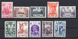 1939. RUSSIA, USSR, AGRICULTURE SHOW, SET OF 10 STAMPS, MH AND MNG - Ungebraucht