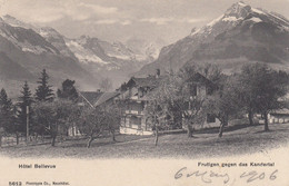 Suisse - Hôtel - Frutigen - Hôtel Bellevue - Circulée 06/03/1906 - Frutigen